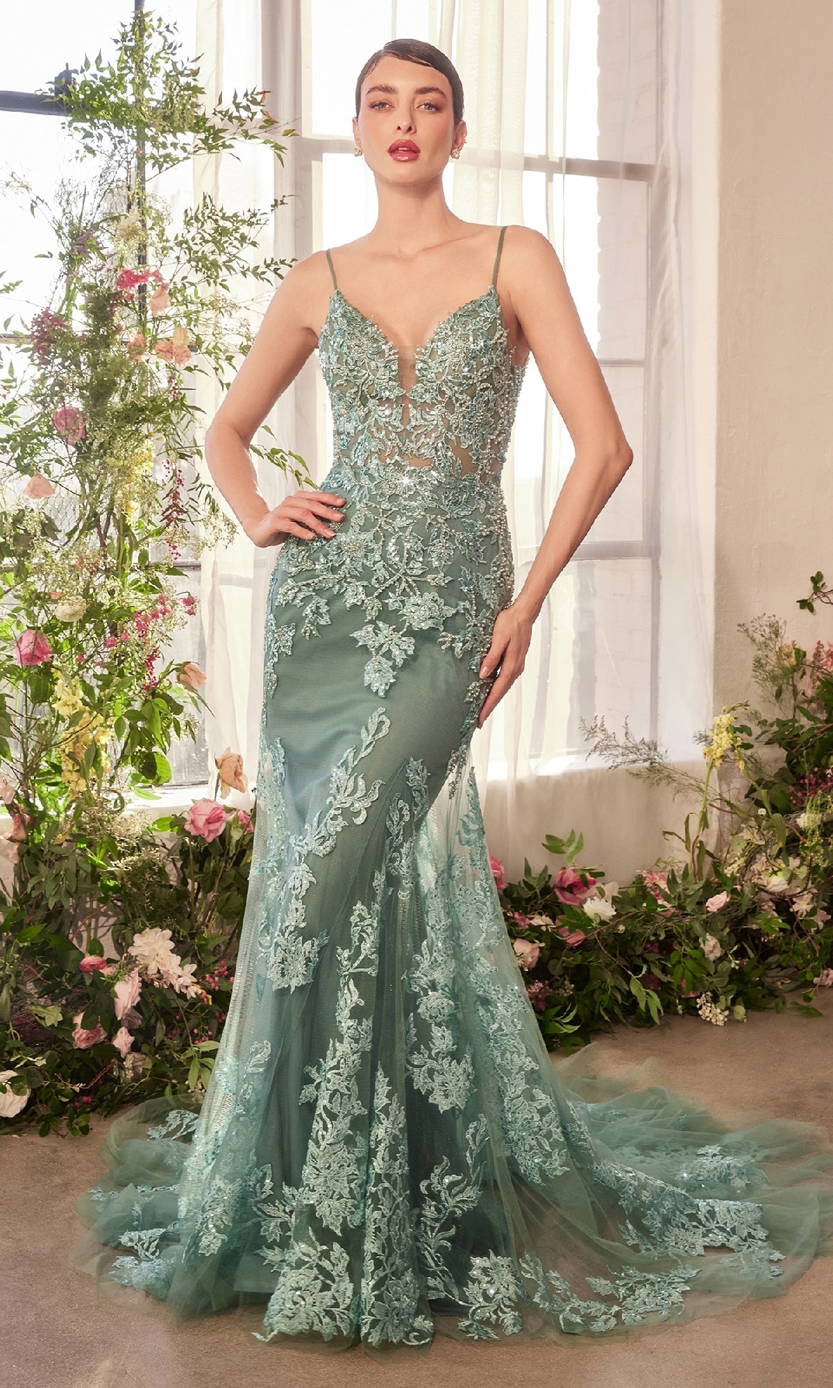 Sage Andrea and Leo Long Formal Dress A1421