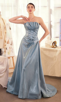 Smoky Blue Andrea and Leo Long Formal Dress A1439