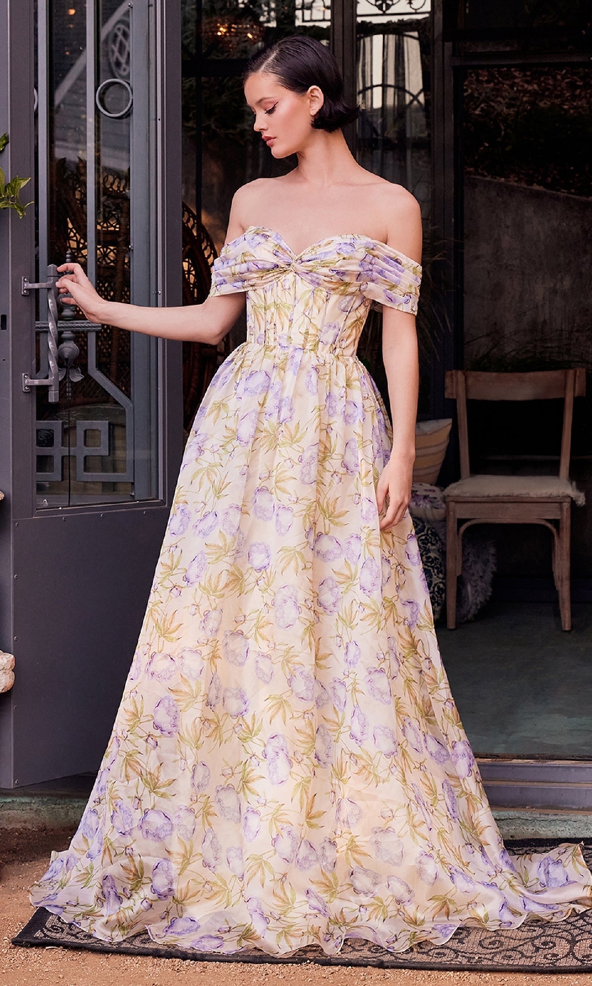 Long Formal Dress A1466 by Andrea and Leo Blue / 0 Long Formal Dress A1466 by Andrea and Leo Blue / 0