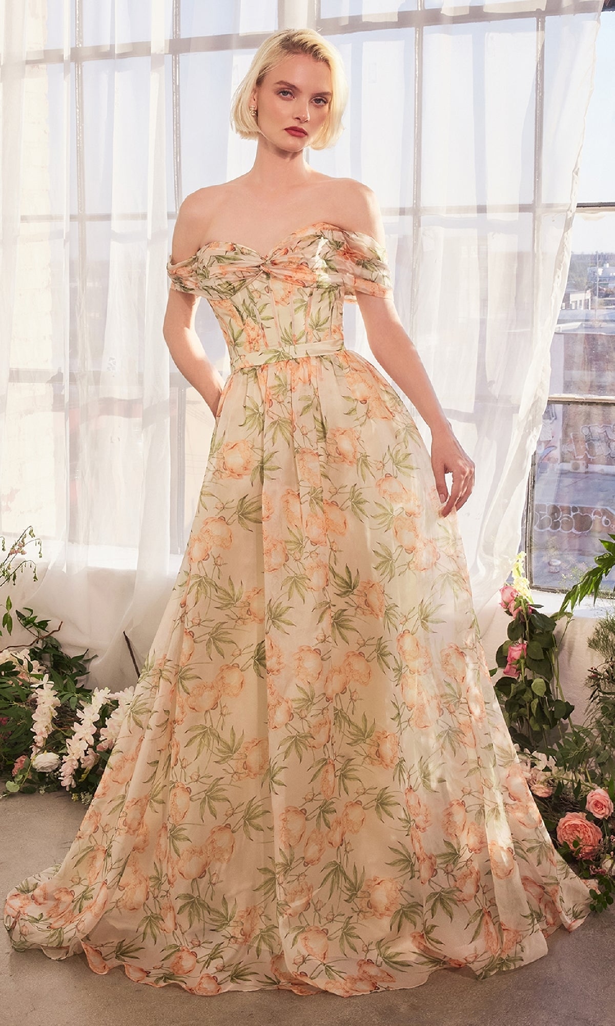 Orange Andrea and Leo Long Formal Dress A1466