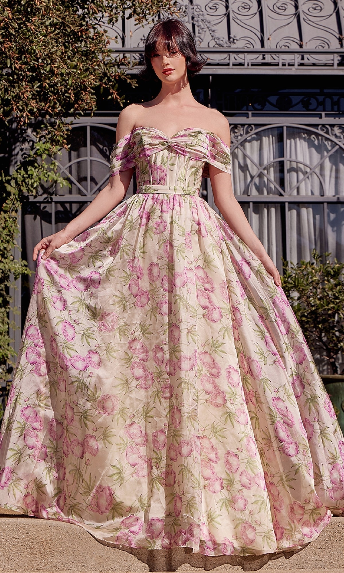 Pink Andrea and Leo Long Formal Dress A1466