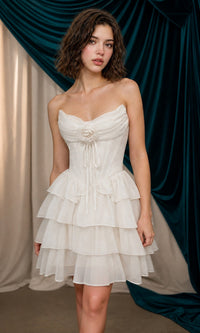 Off White Andrea and Leo Short Party Dress A1521