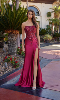 Wine Nox Anabel Long Prom Dress a1743 - Image