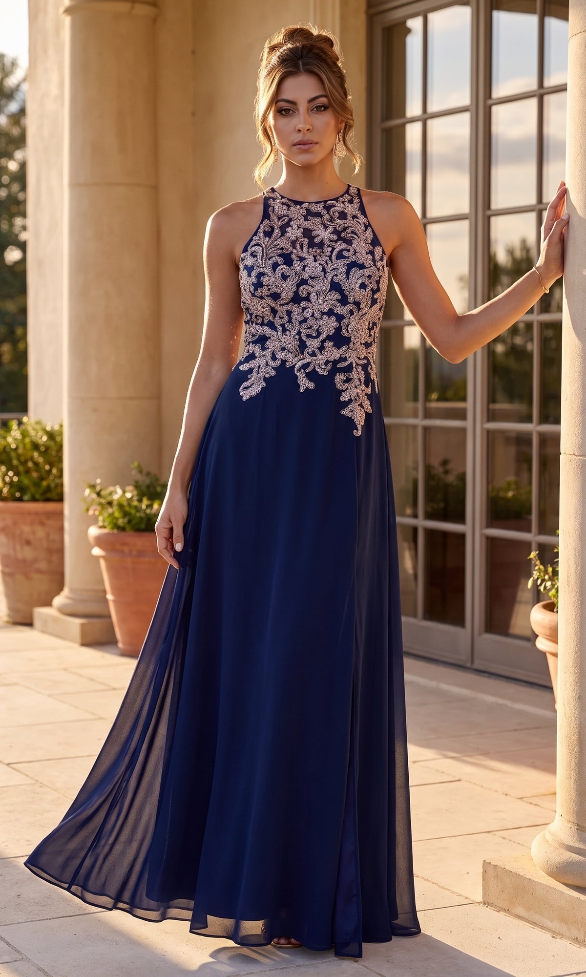 Betsy & Adam Long Formal Dress A25115