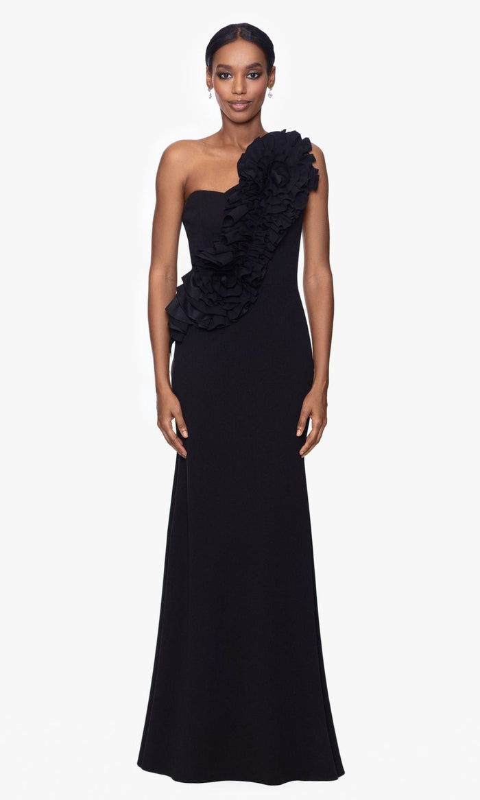 Black Formal Long Dress A26071 by Betsy and Adam