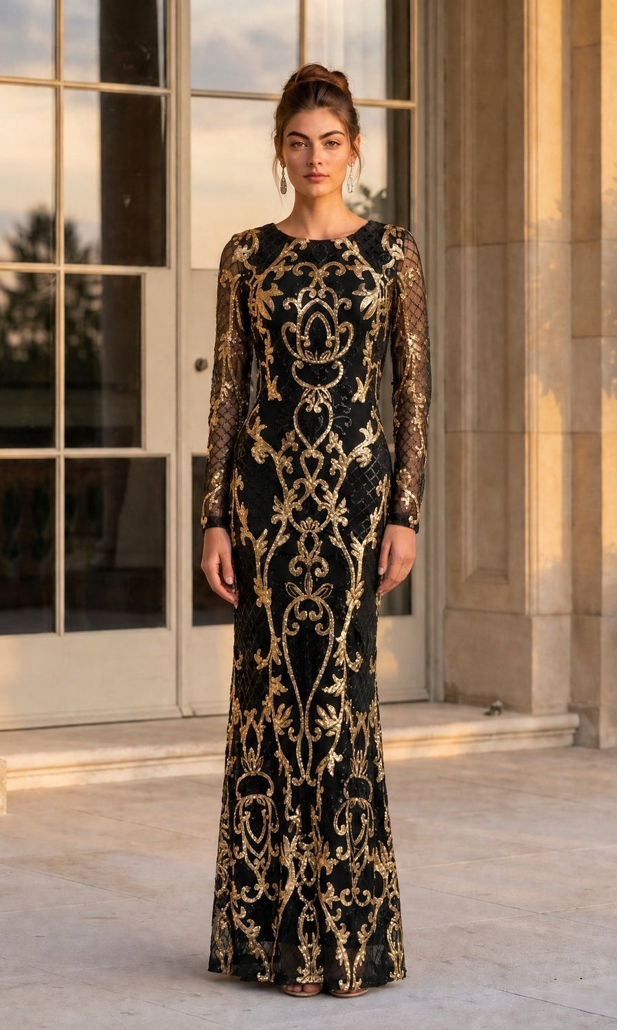 Betsy & Adam Long Formal Dress A26776