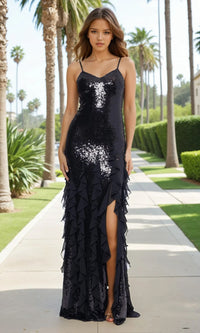 Black Betsy and Adam Long Formal Dress a26805