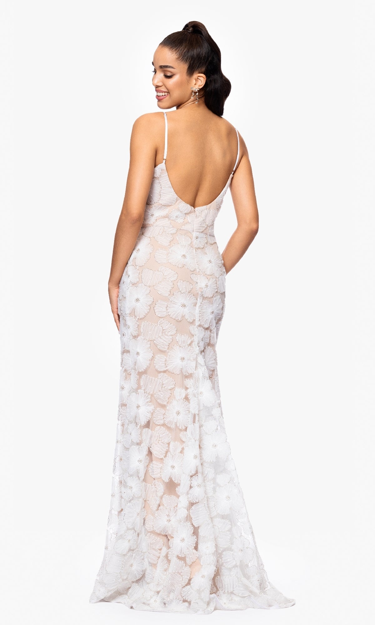 Betsy and Adam Long Formal Dress a26948 - Image
