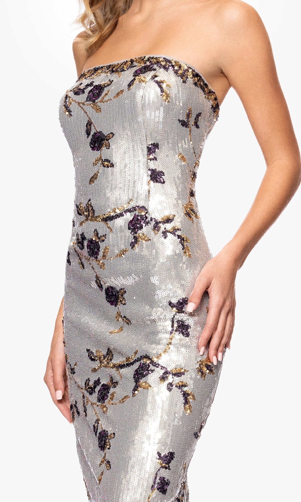 Betsy and Adam Long Formal Dress a26994 - Image