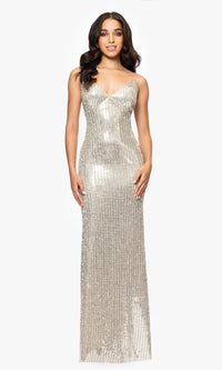 Betsy and Adam Long Formal Dress a27009 - Image