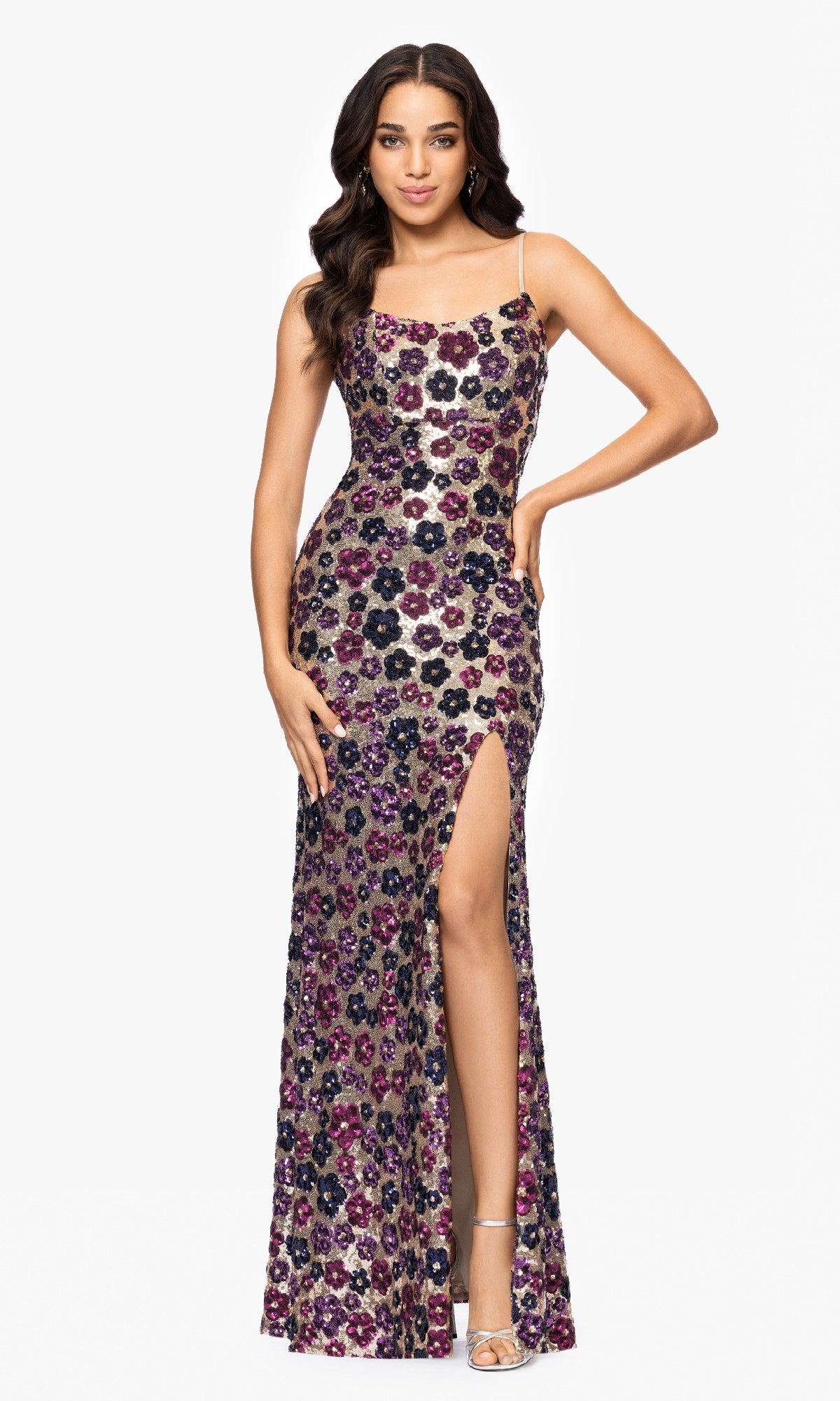 Betsy and Adam Long Formal Dress a27017
