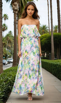 Multi Betsy and Adam Long Formal Dress a27018