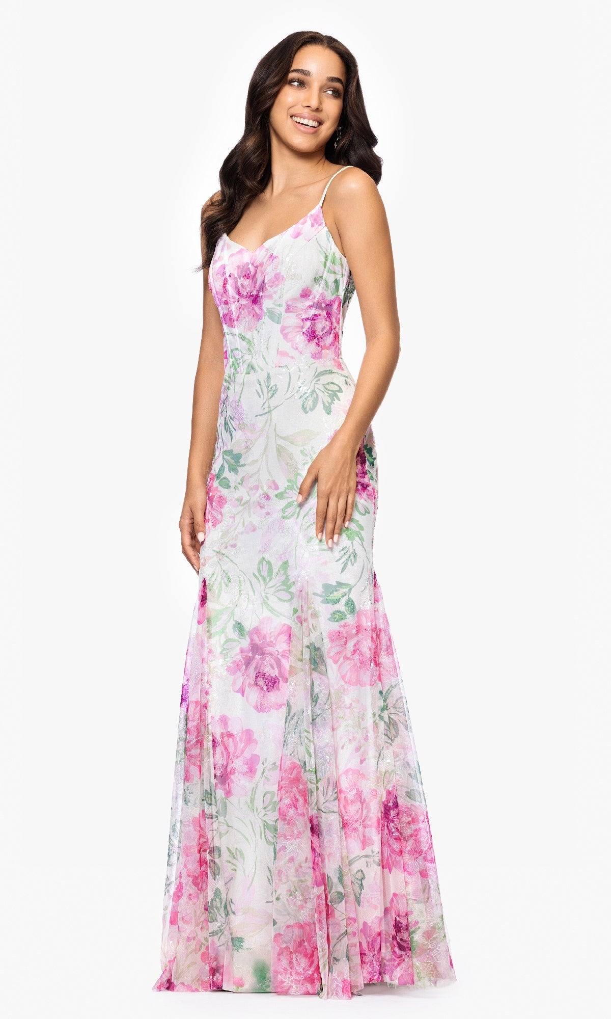 Betsy and Adam Long Formal Dress a27020