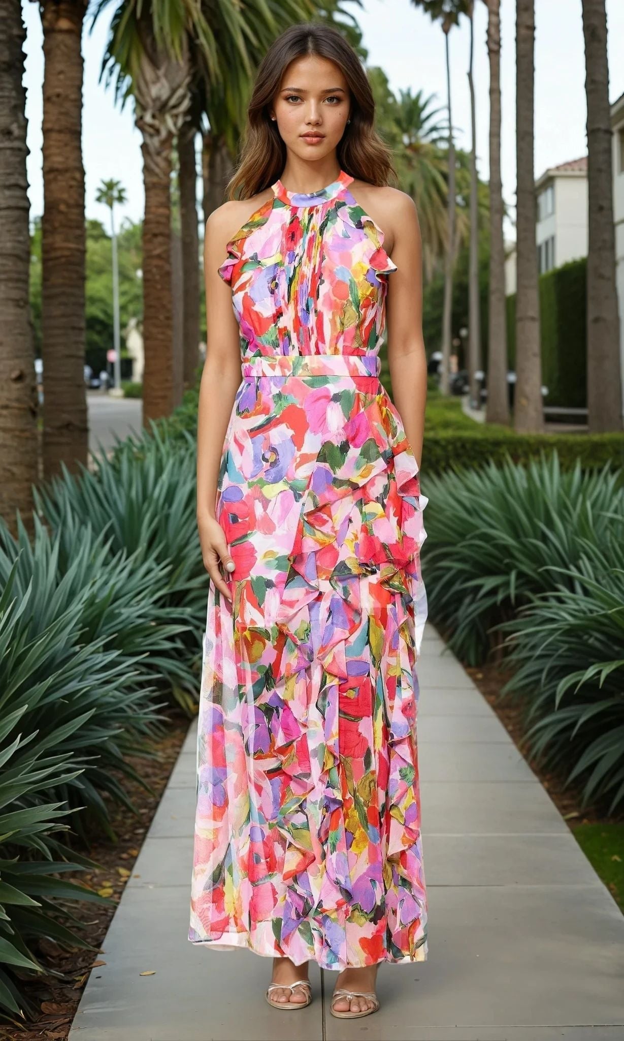 Betsy and Adam Long Formal Dress a27022 Multi / 0 Betsy and Adam Long Formal Dress a27022 Multi / 0