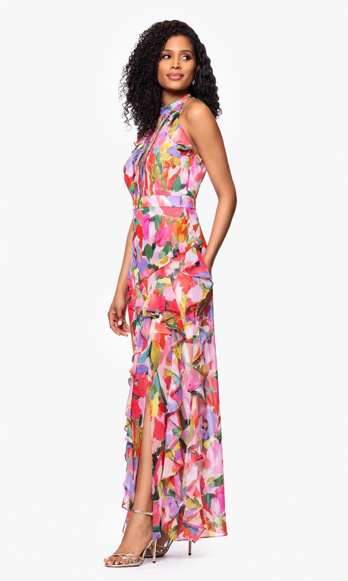 Betsy and Adam Long Formal Dress a27022 - Image