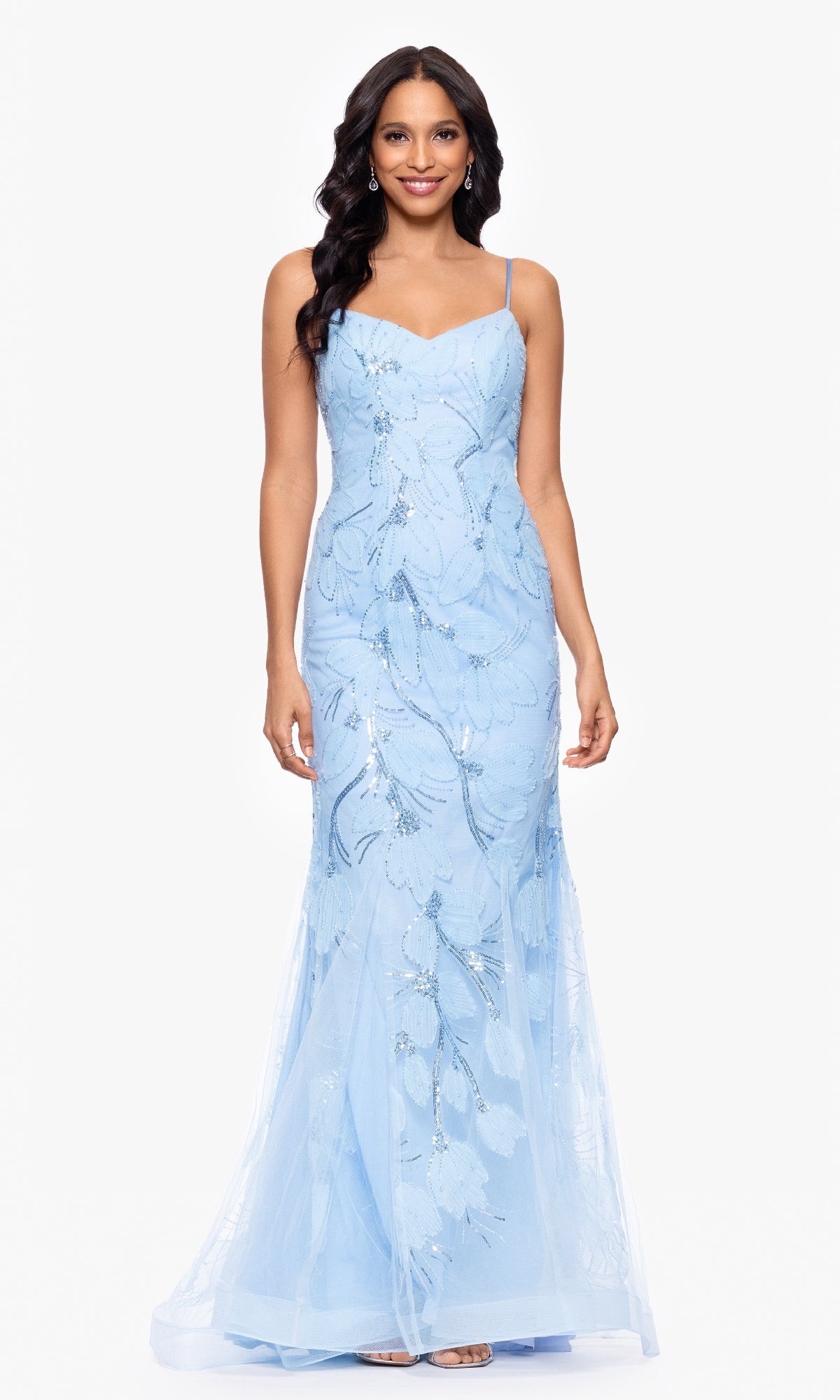Betsy and Adam Long Formal Dress a27097 Light Blue / 0 Betsy and Adam Long Formal Dress a27097 Light Blue / 0
