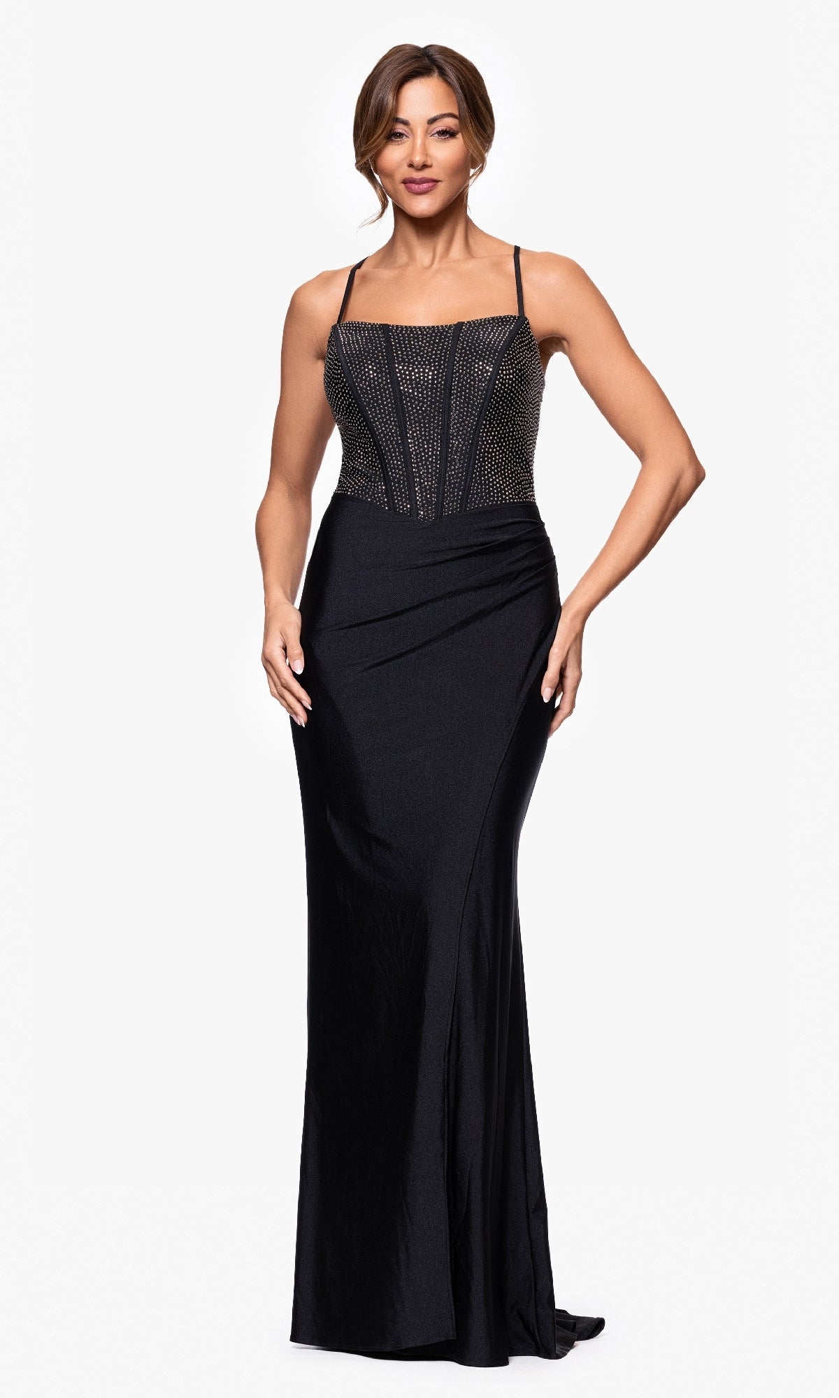 Betsy and Adam Long Formal Dress a27256