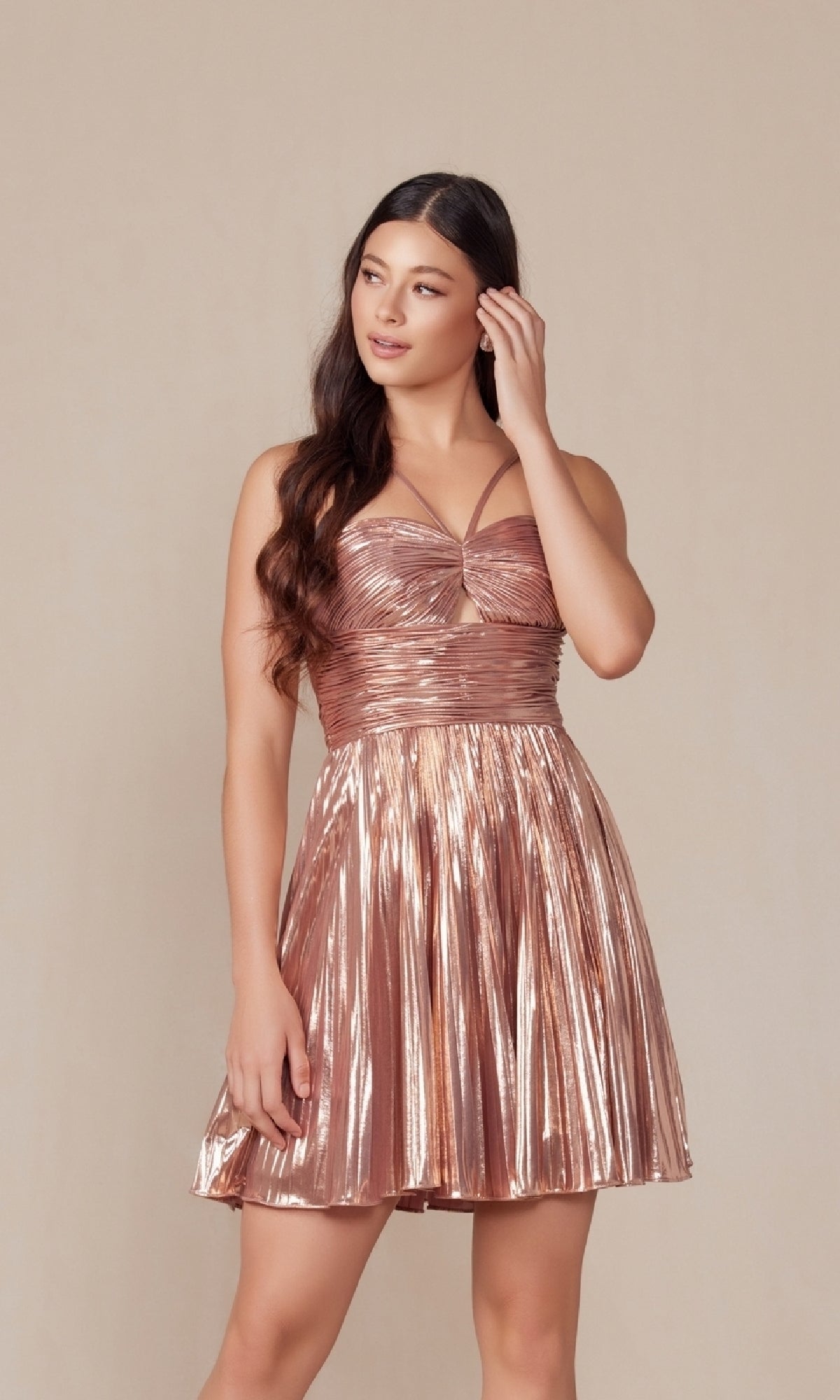 Rose Gold Nox Anabel Short Party Dress A825