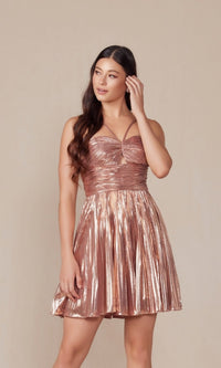 Rose Gold Nox Anabel Short Party Dress A825