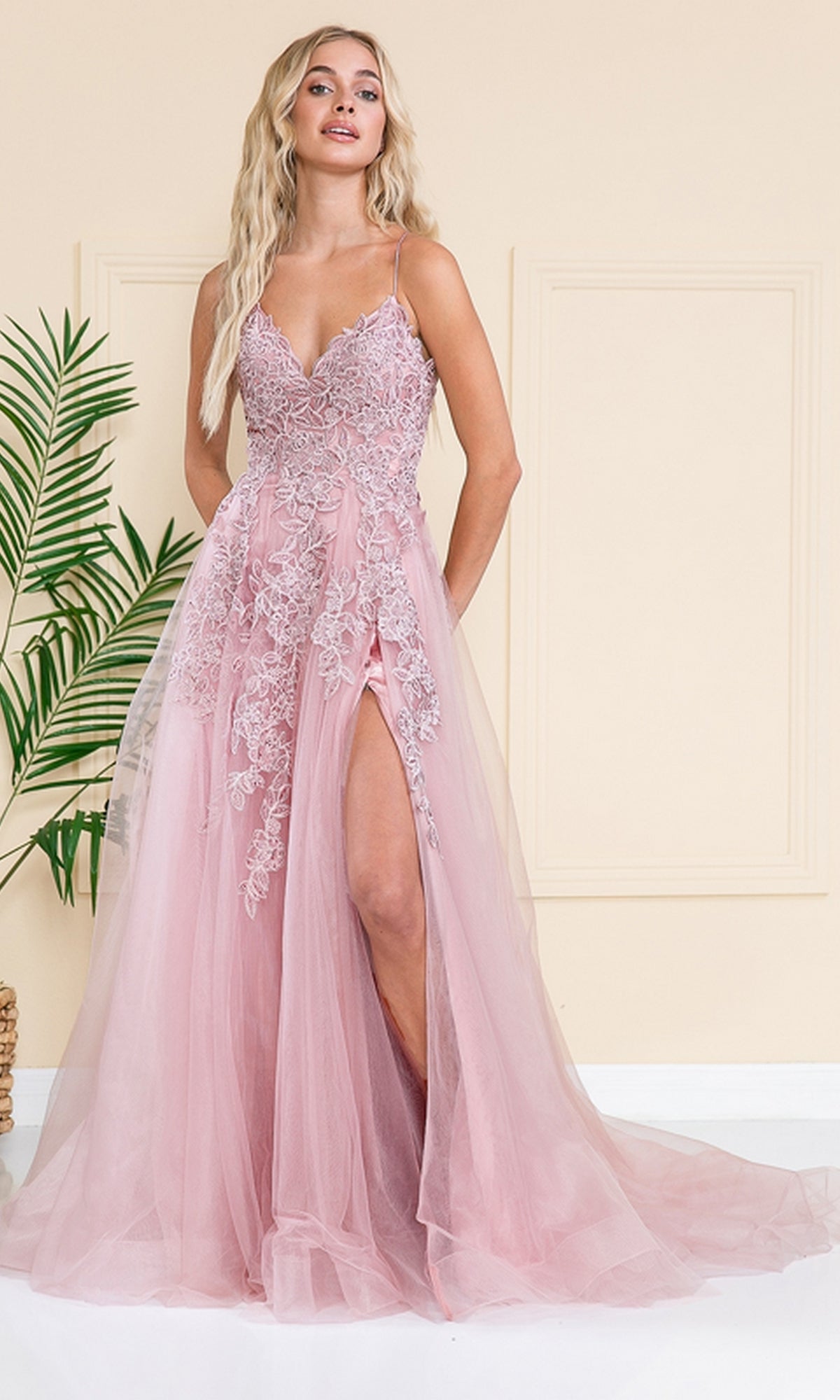Rose Amelia Couture Long Prom Dress BZ014