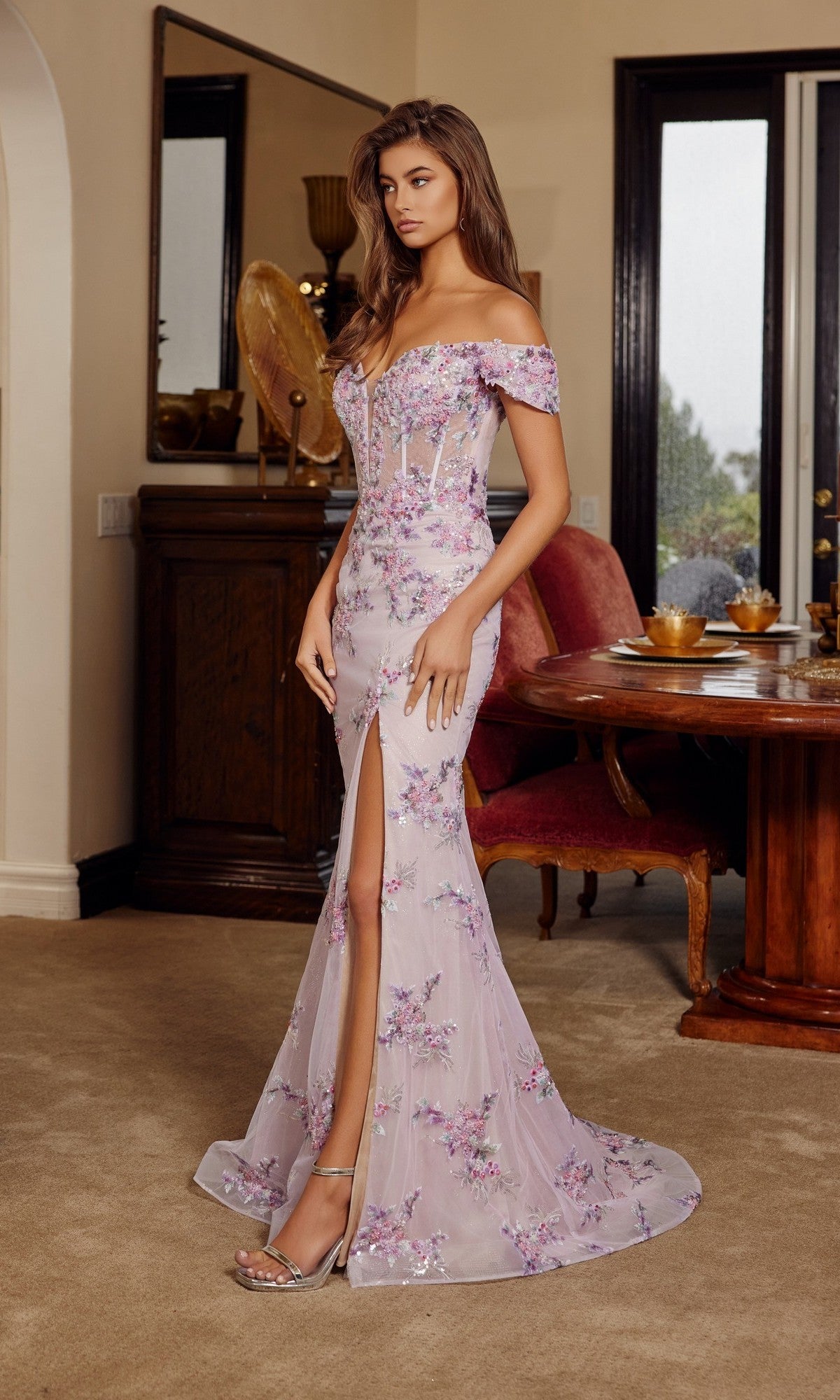 Nox Anabel Long Prom Dress c1829 - Image
