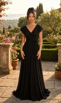 Black Chicas Long Formal Dress C2403