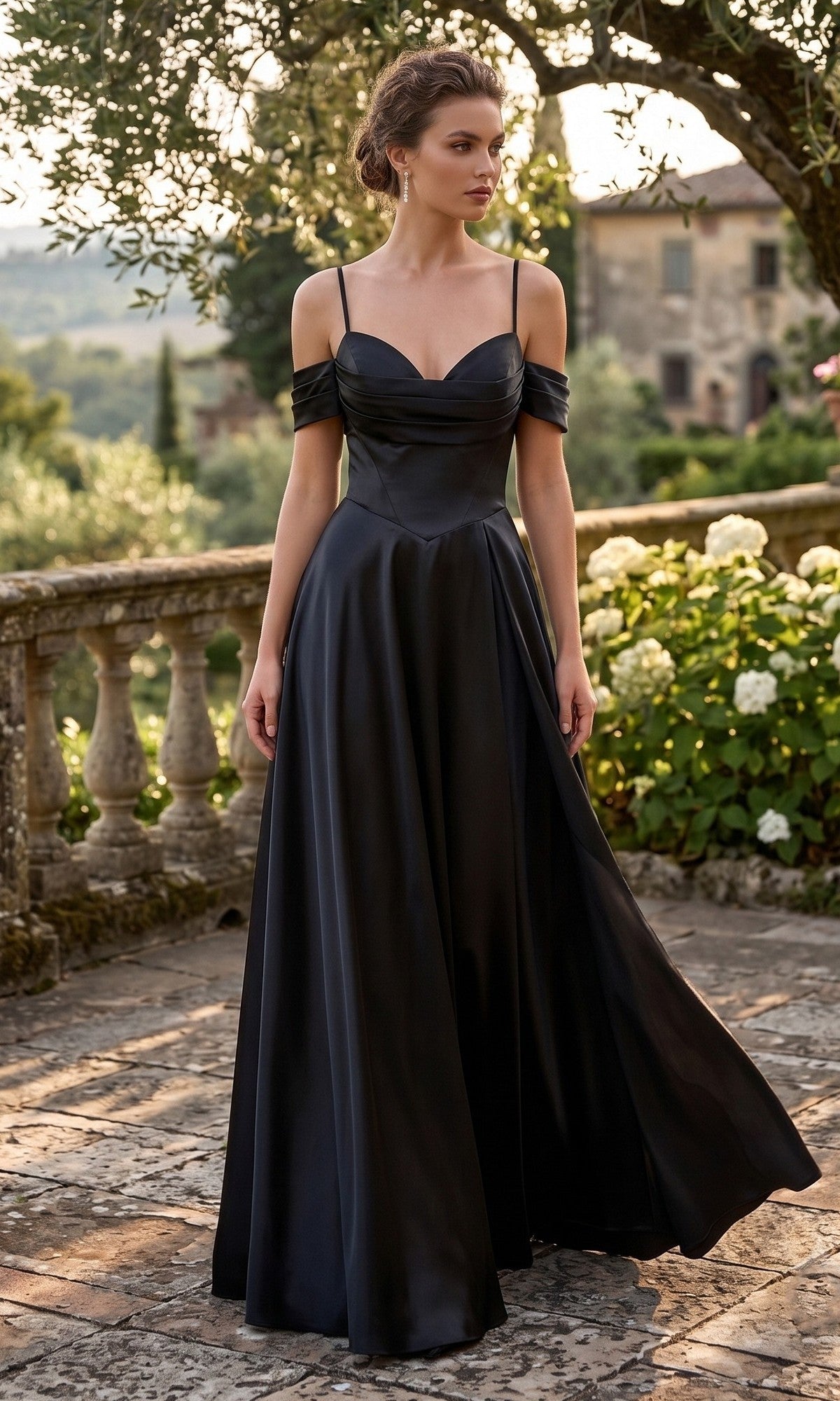 Black Chicas Long Formal Dress C2575