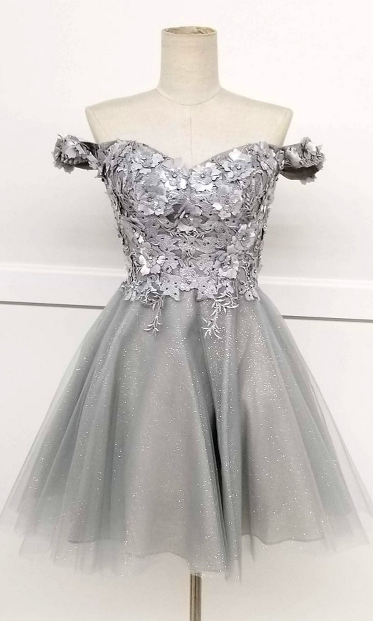 Silver Chicas Short Party Dress c315