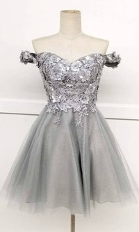 Silver Chicas Short Party Dress c315