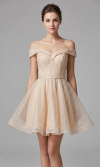 Champagne Chicas Short Semi-Formal Dress C323