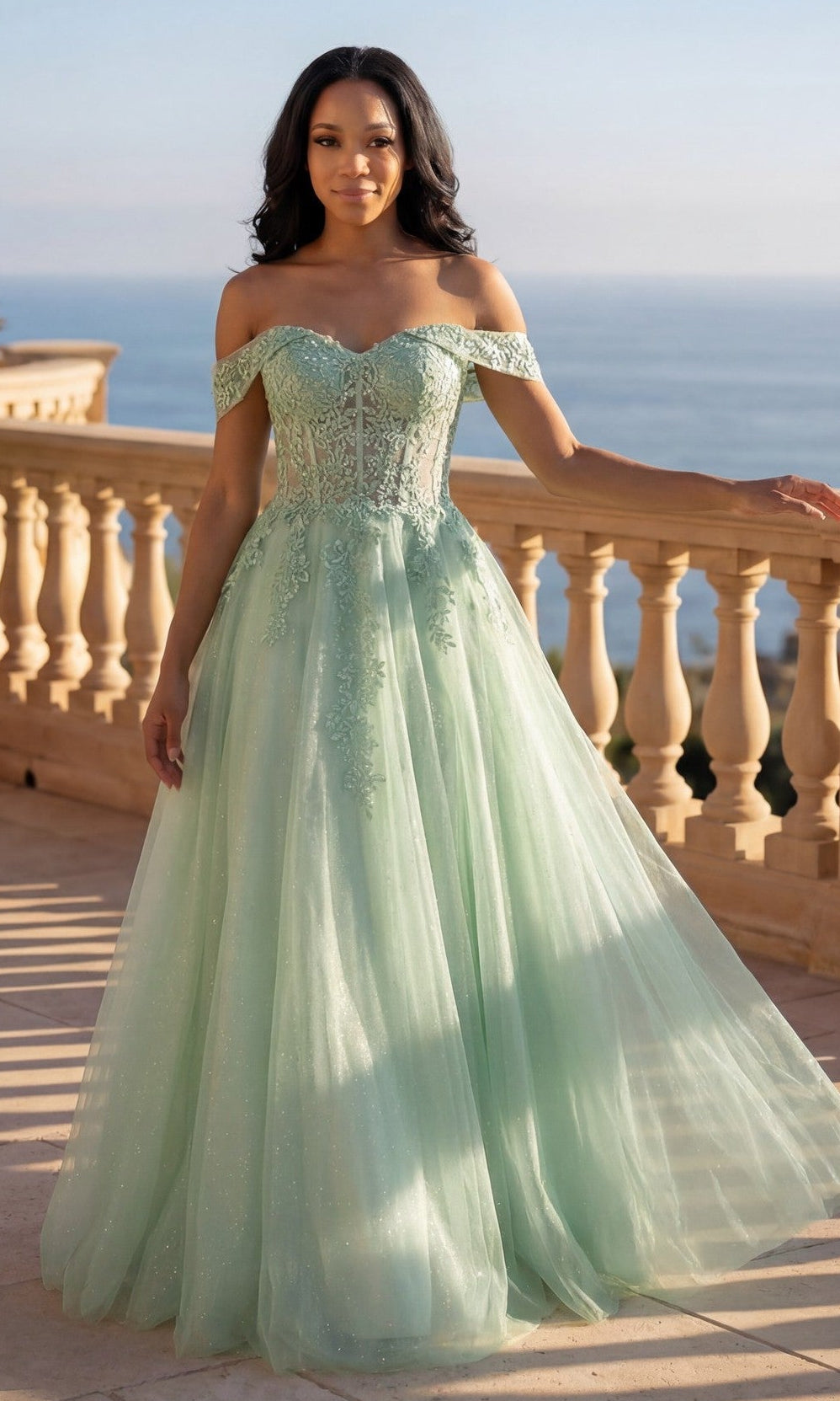 Sage Chicas Long Formal Dress C336