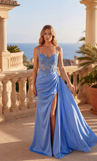 Blue Chicas Long Formal Dress C341