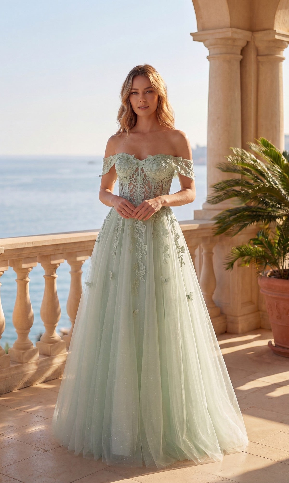Sage Chicas Long Formal Dress C350