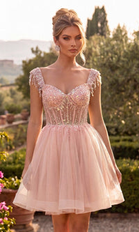 Blush Chicas Short Cocktail Dress C356