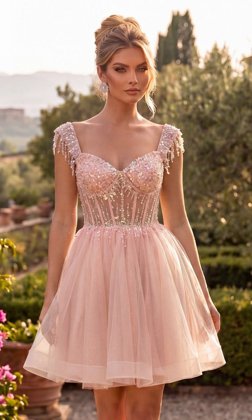 Blush Chicas Short Cocktail Dress C356