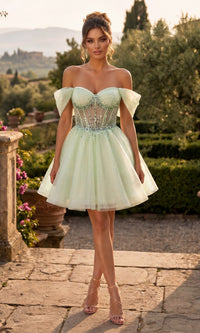 Sage Chicas Short Semi-Formal Dress C363