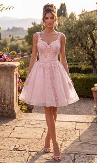 Blush Chicas Short Cocktail Dress C372