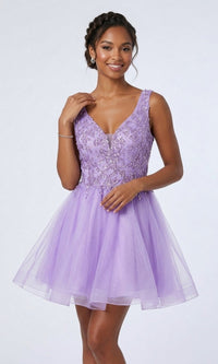 Lilac Chicas Short Semi-Formal Dress C376