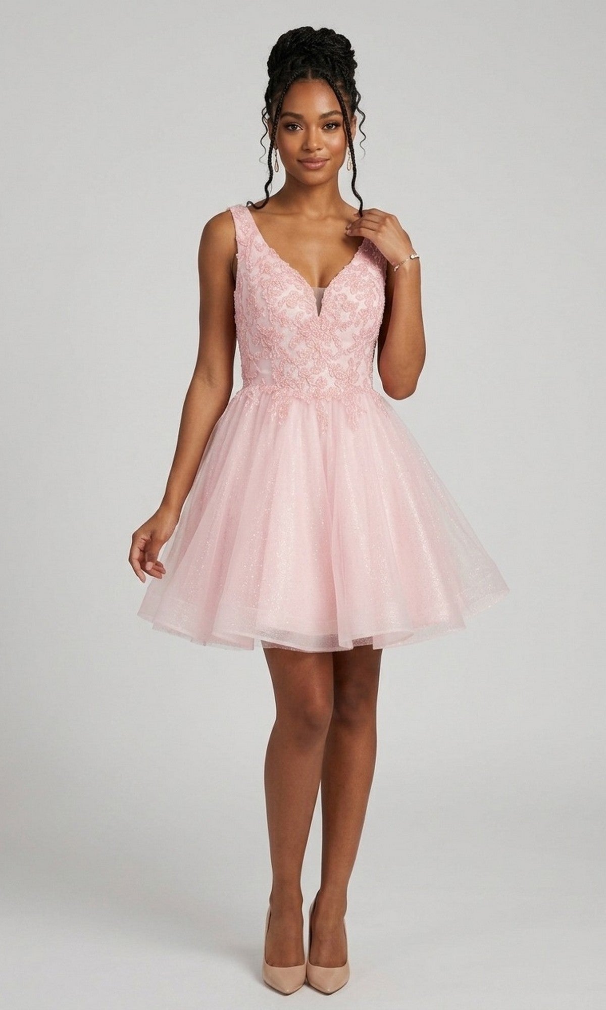 Pink Chicas Short Semi-Formal Dress C376