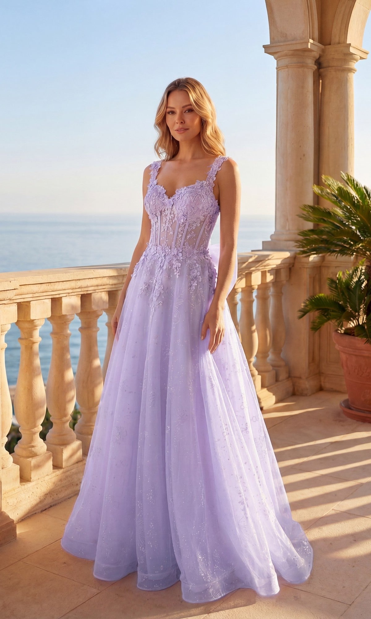 Lilac Chicas Long Formal Dress C379
