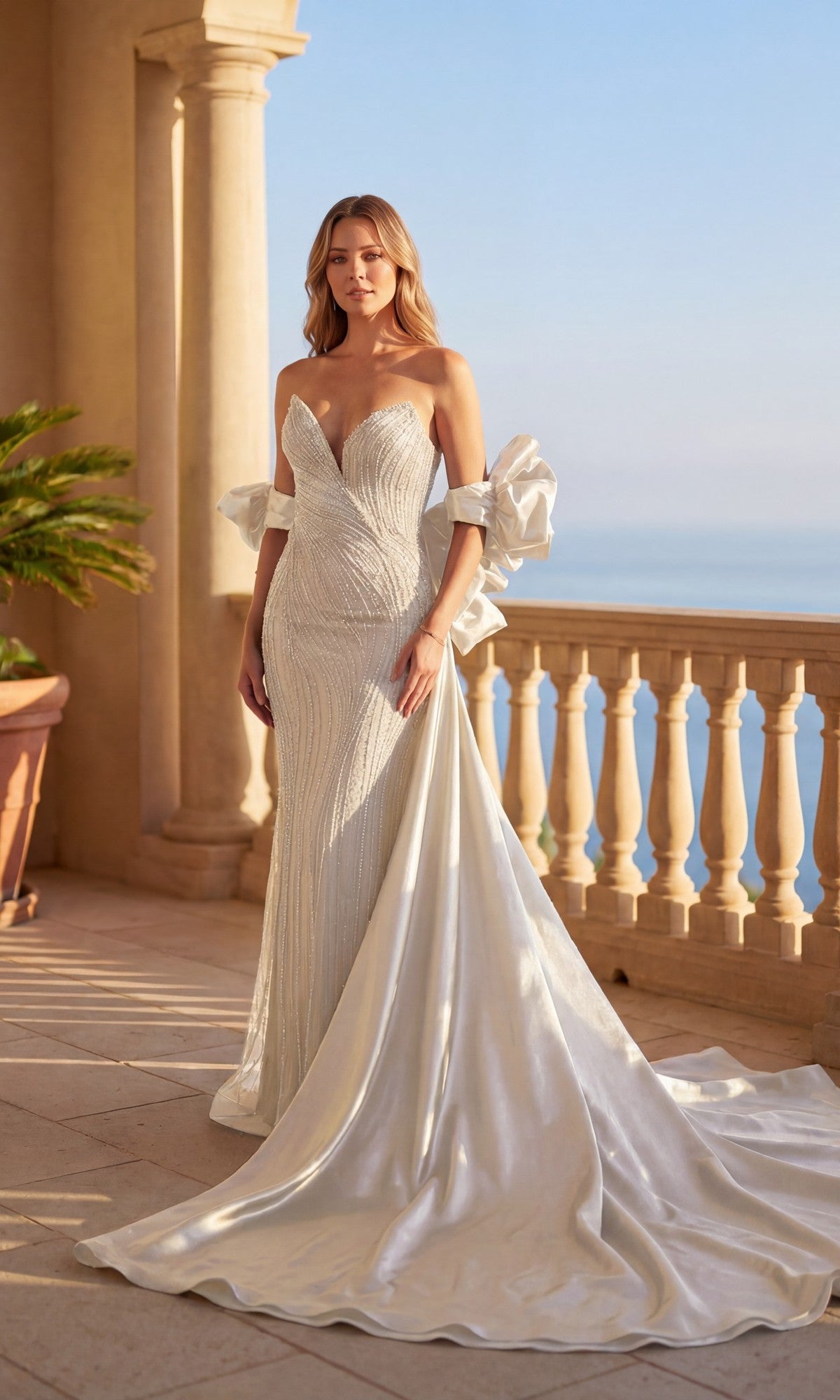 Off White Chicas Long Formal Dress C381
