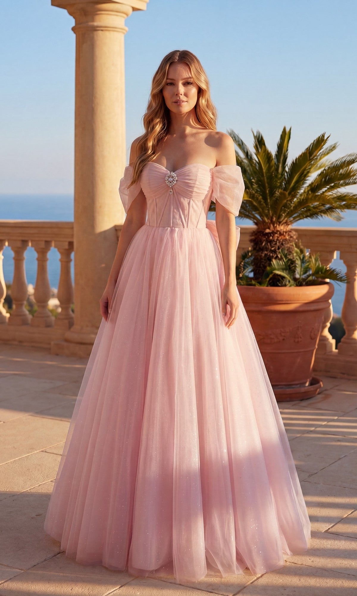 Pink Chicas Long Formal Dress C386