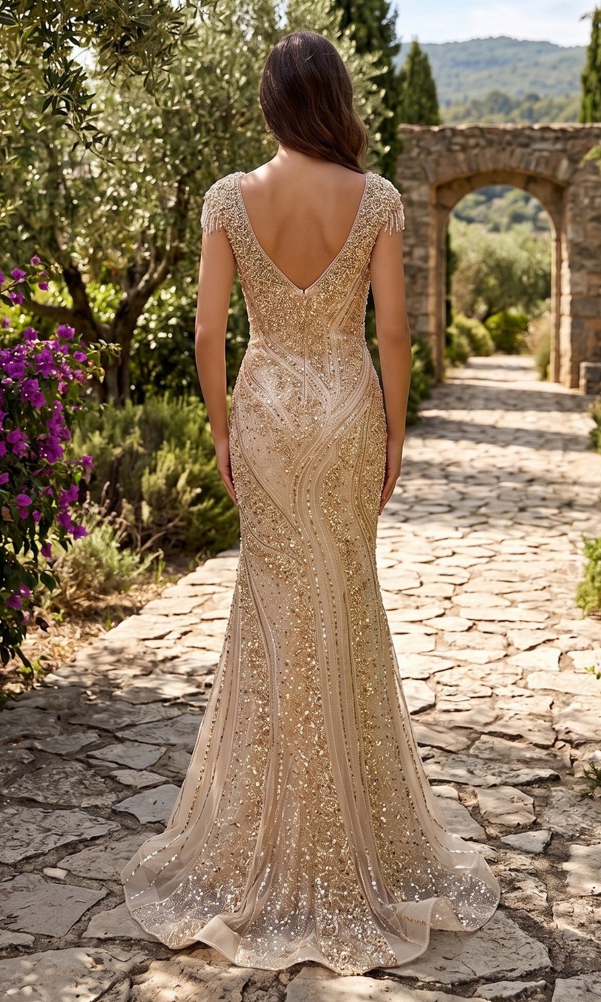 Chicas Long Mother of the Bride Dress C389