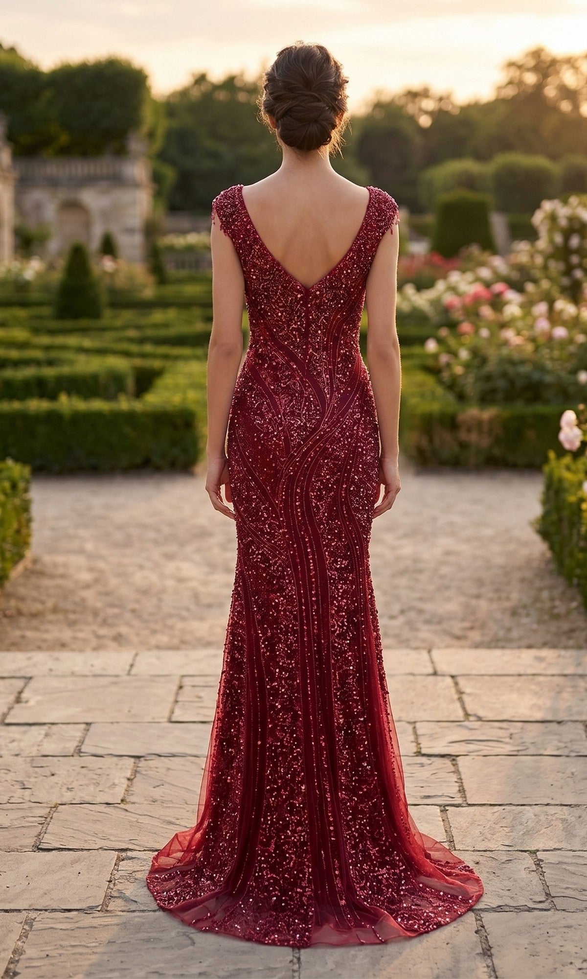 Chicas Long Mother of the Bride Dress C389