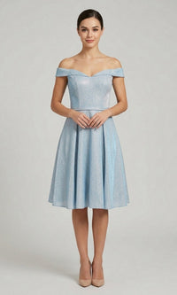Light Blue Chicas Short Party Dress C7518