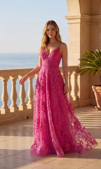 Fuchsia Chicas Long Formal Dress C804
