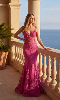 Fuchsia Chicas Long Formal Dress C816