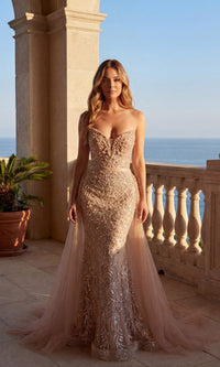Champagne Chicas Long Formal Dress C839