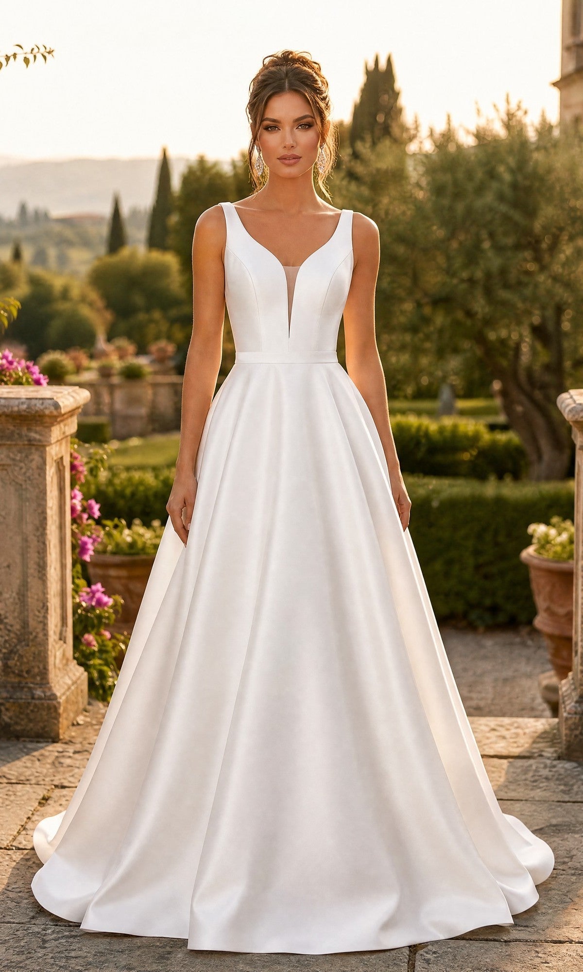Off White Chicas Long Formal Dress C9188