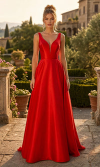 Red Chicas Long Formal Dress C9188